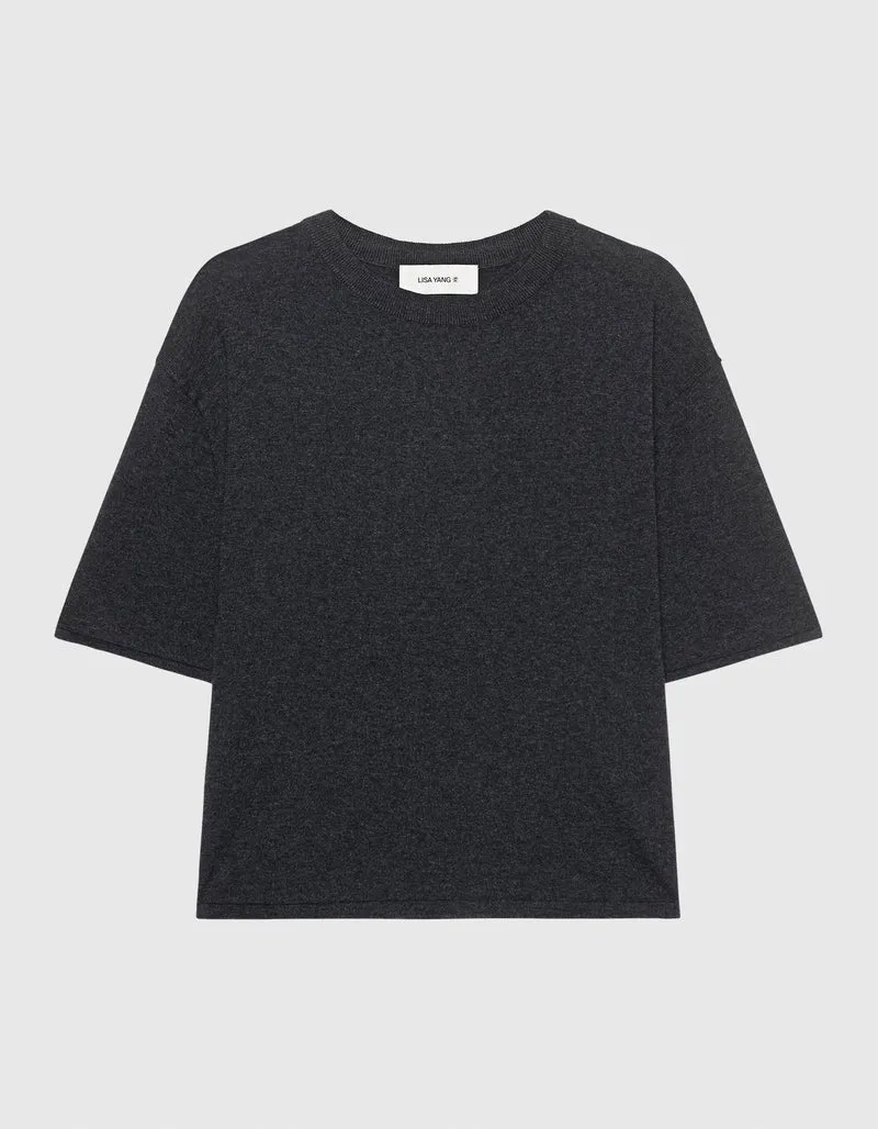 Kurzarm Baumwolle-Kaschmir Shirt Rubie