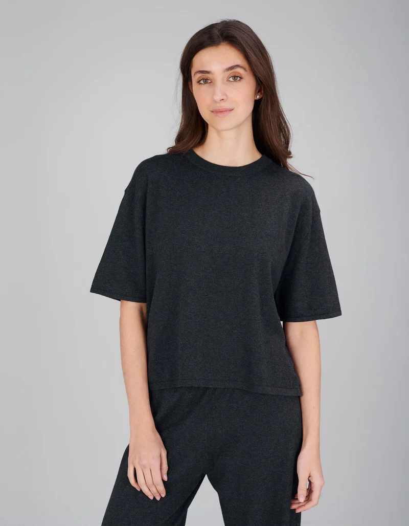 Kurzarm Baumwolle-Kaschmir Shirt Rubie