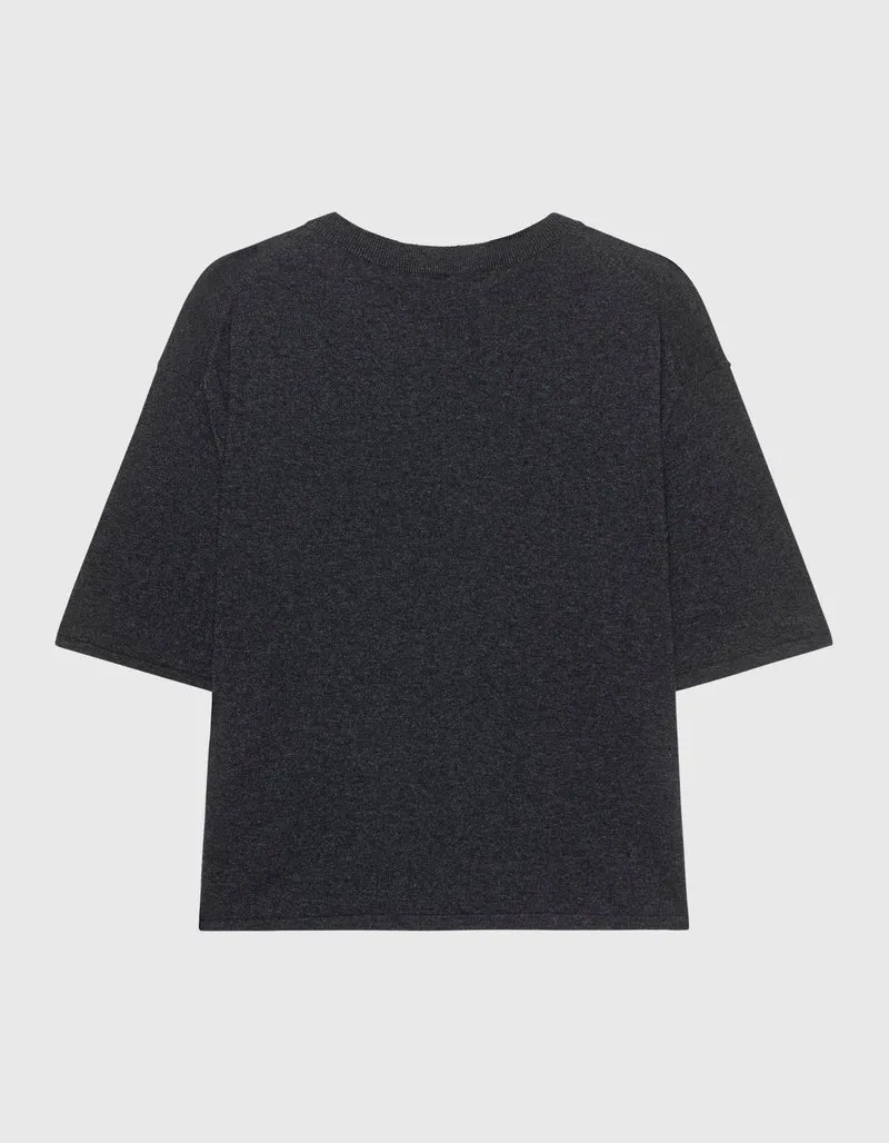 Kurzarm Baumwolle-Kaschmir Shirt Rubie