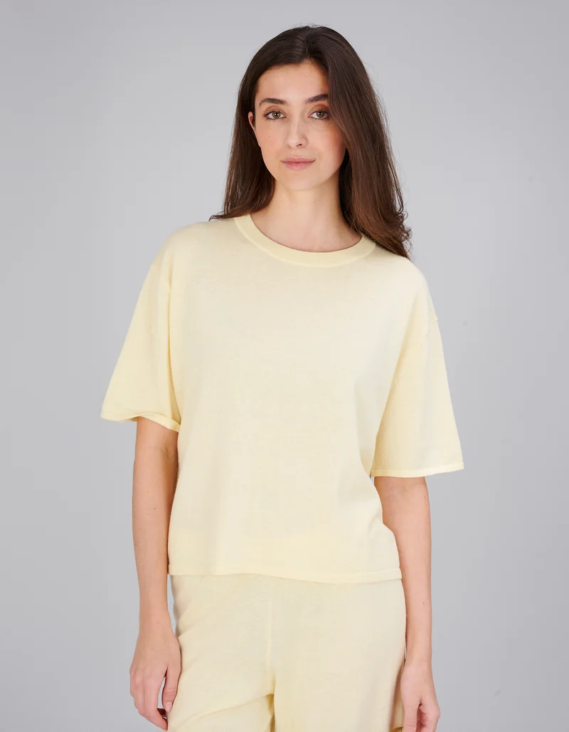 Kurzarm Baumwolle-Kaschmir Shirt Rubie