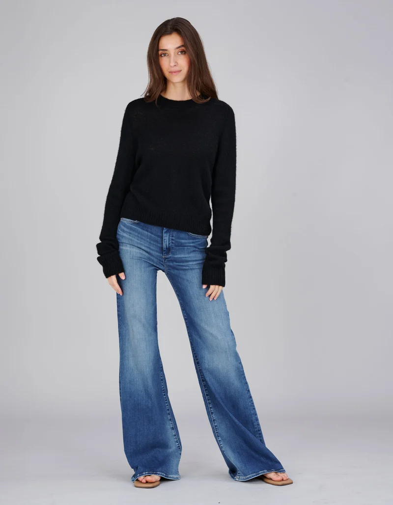 Kaschmir-Seide Pullover Solene mit Rundhalsausschnitt