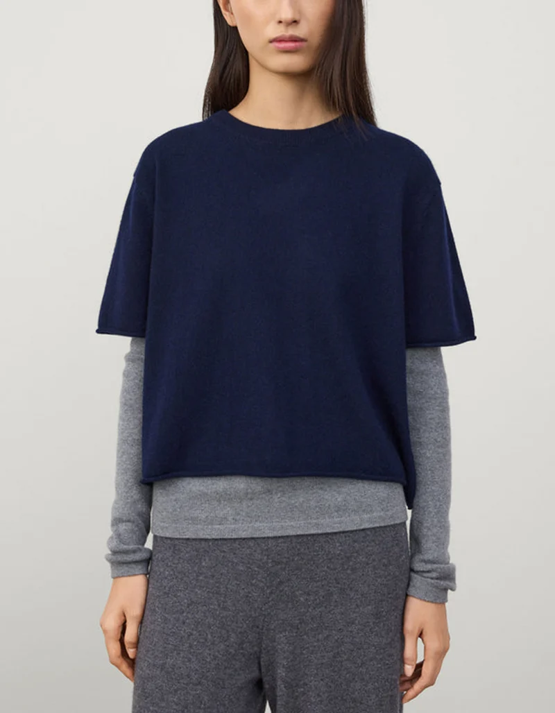 Kaschmir Kurzarm Shirt Cila