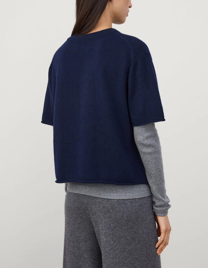 Kaschmir Kurzarm Shirt Cila