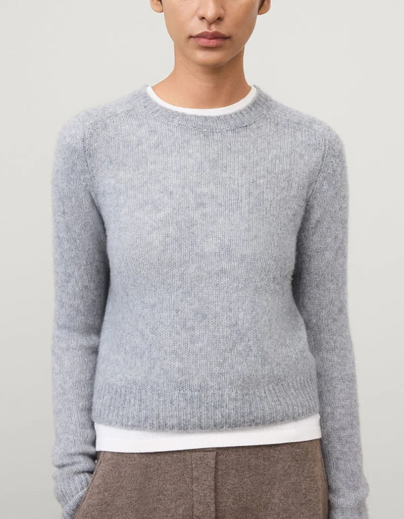 Kaschmir-Seide Pullover Solene mit Rundhalsausschnitt
