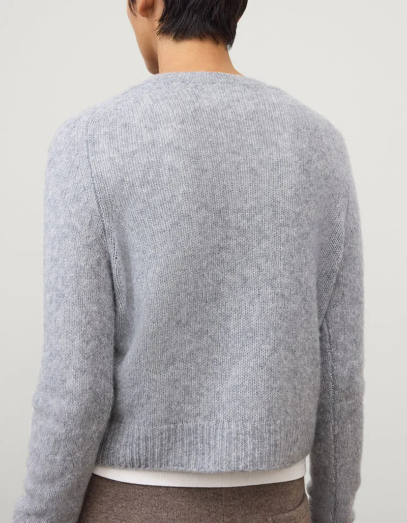 Kaschmir-Seide Pullover Solene mit Rundhalsausschnitt