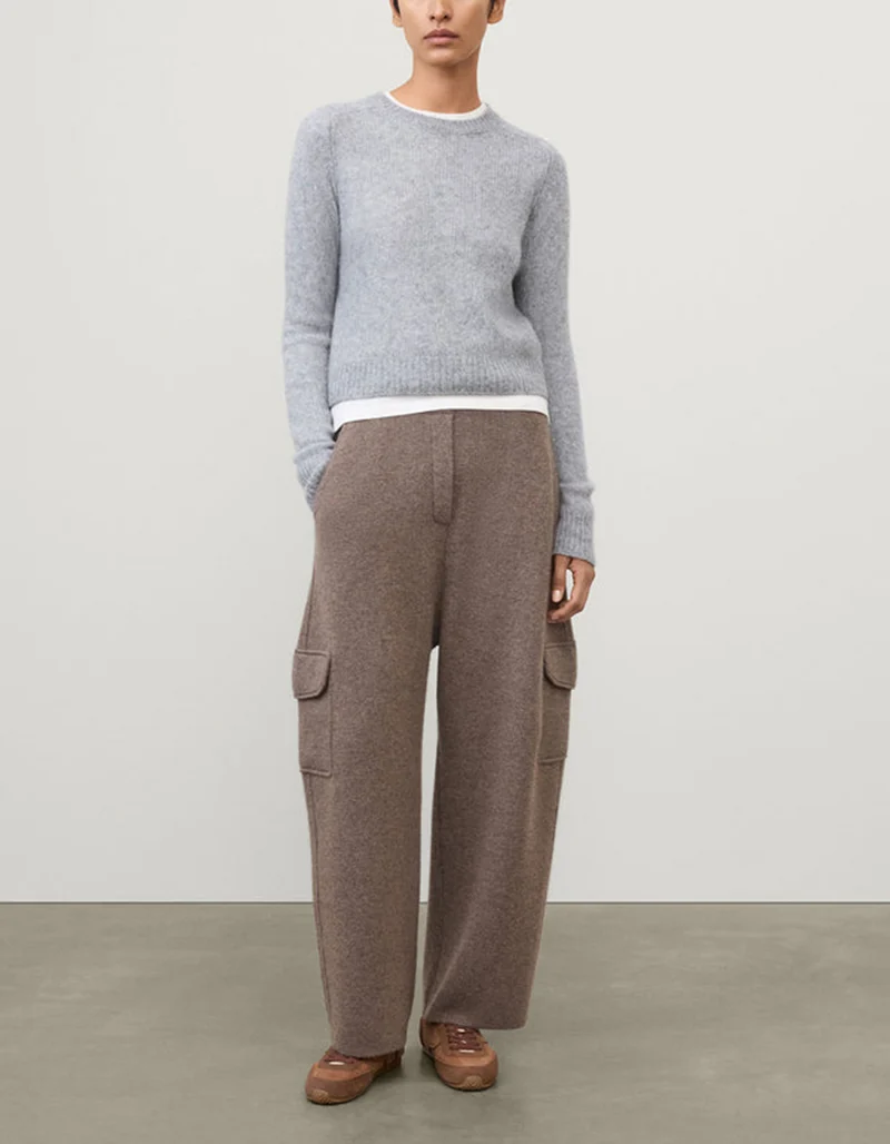 Kaschmir-Seide Pullover Solene mit Rundhalsausschnitt