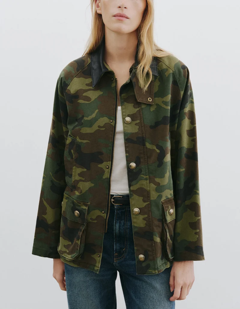 Camouflage Parka Andrew mit Lammleder-Kragen