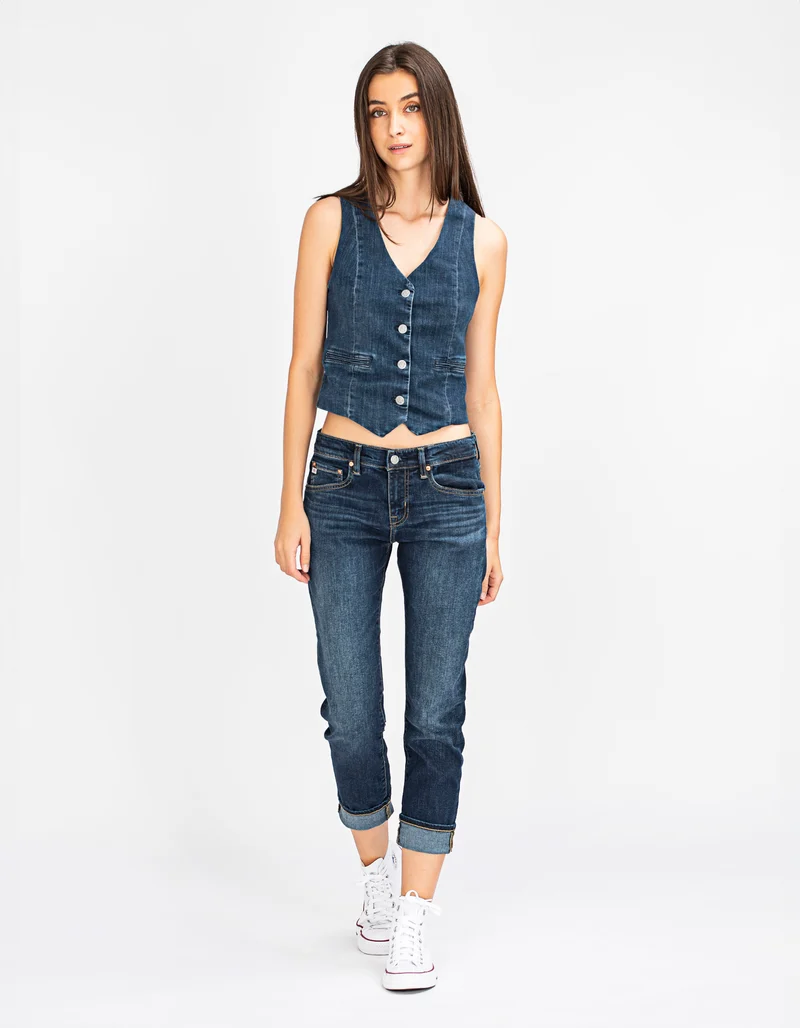 Cropped Slouchy Slim Jeans