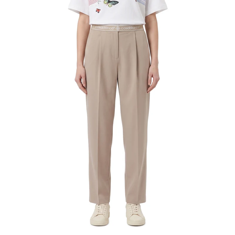 Bundfaltenhose aus Wolle