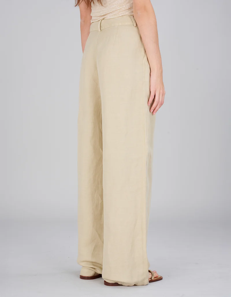 Leinen-Mix Bundfaltenhose