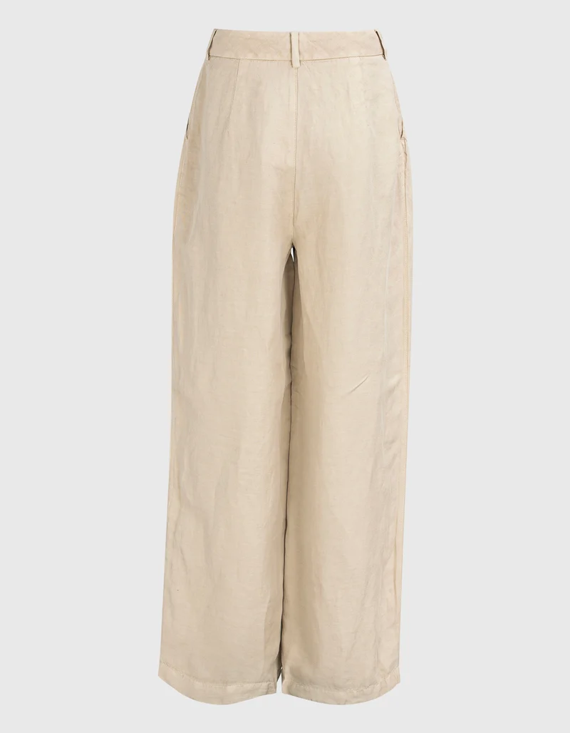 Leinen-Mix Bundfaltenhose
