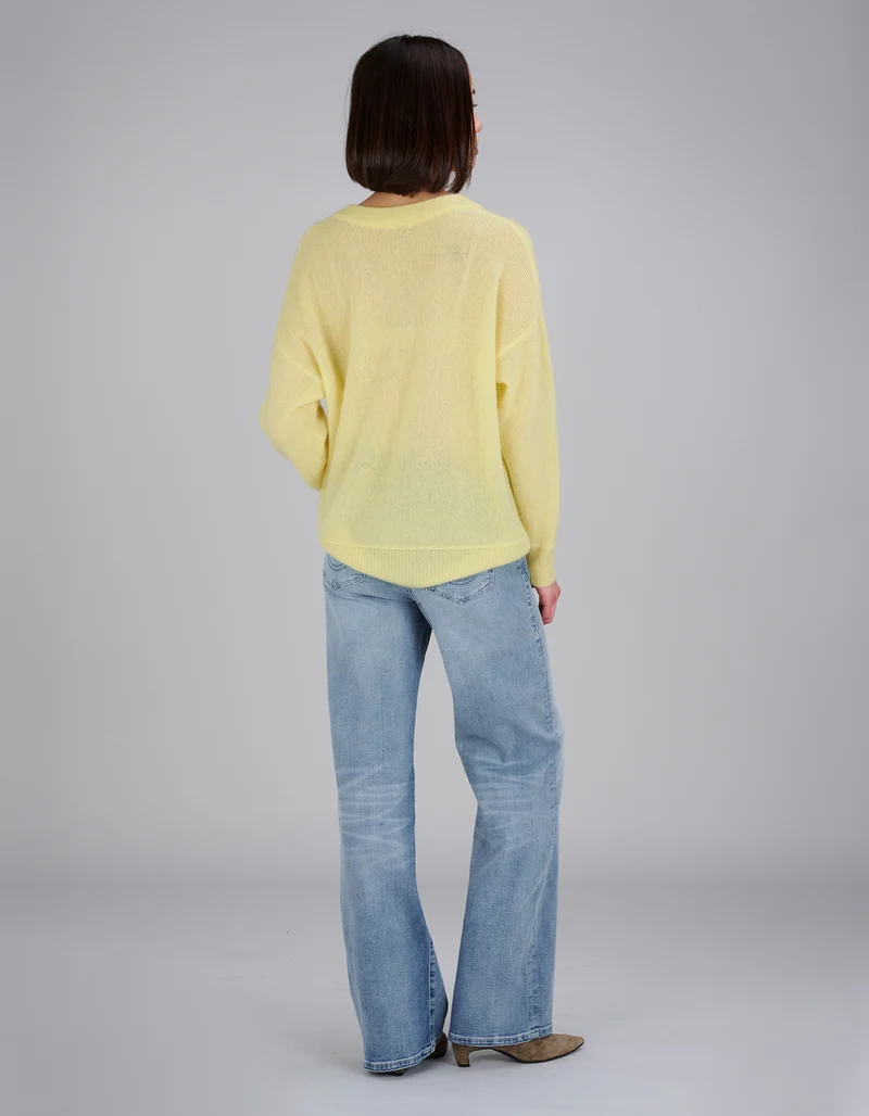 Oversize Kaschmir-Seiden-Pullover Amara mit V-Ausschnitt