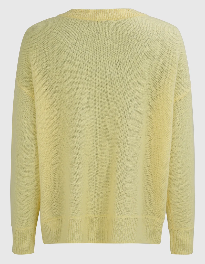 Oversize Kaschmir-Seiden-Pullover Amara mit V-Ausschnitt