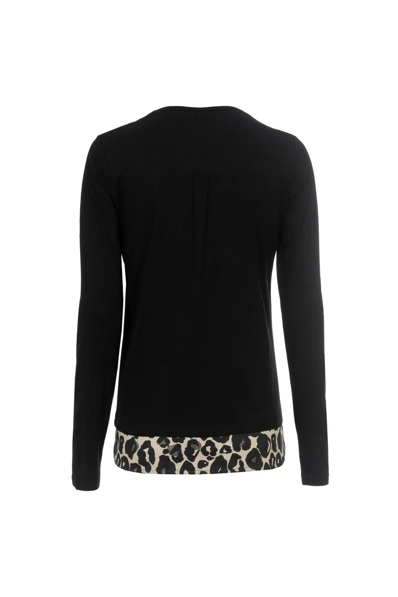 SOQUESTO Langarmshirt Damen Leo