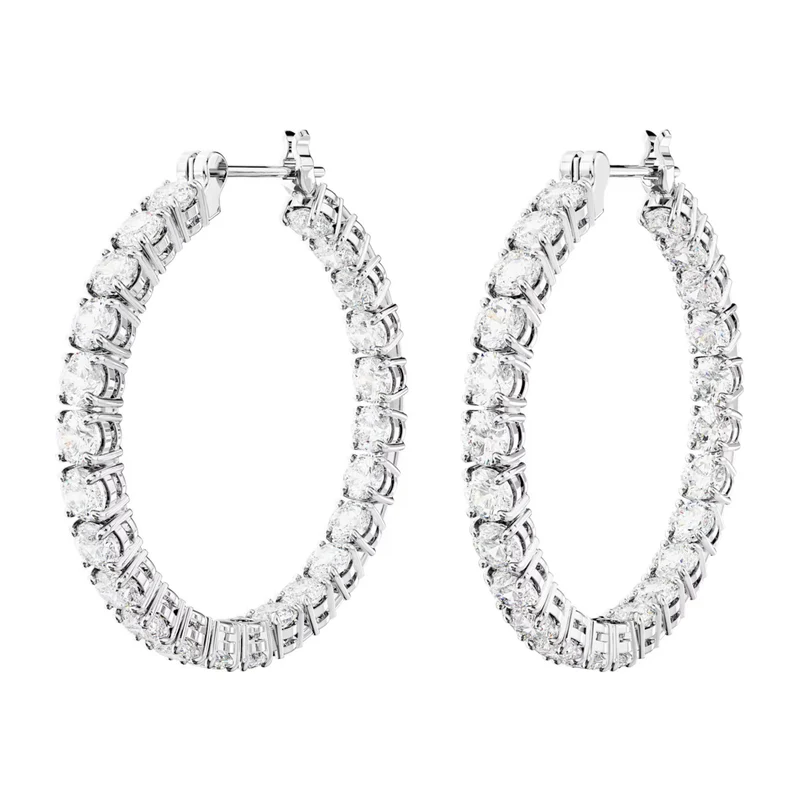 Swarovski Matrix Silberfarbene Ohrringe 5647715