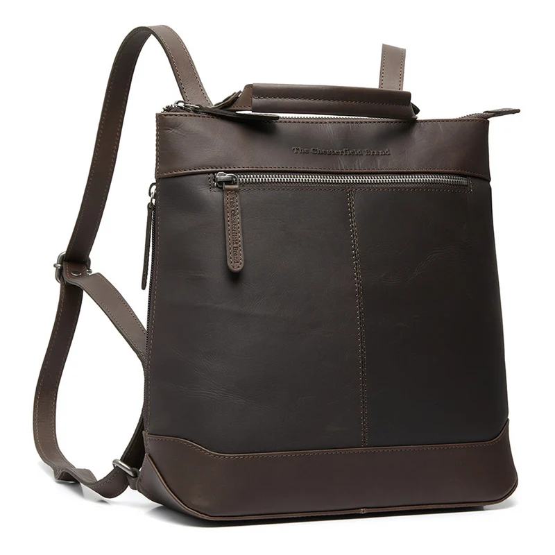 The Chesterfield Brand Wax Pull Up Harare Brown Backpack C58.033101