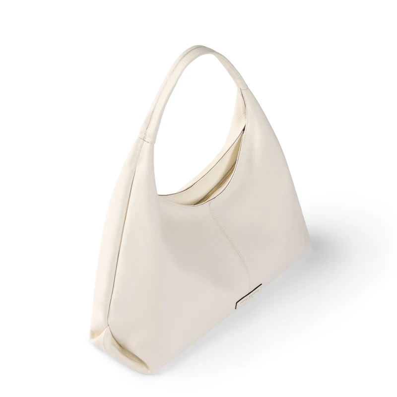 Isabel Bernard Honoré Grace cremefarbene Leder-Schultertasche aus Kalbsleder IB25093-070