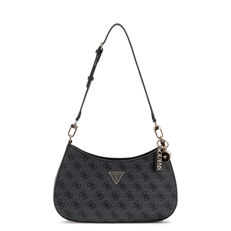 Guess Noelle Coal Logo Top Zip Shoulder Bag HWBG96-72180-CLO