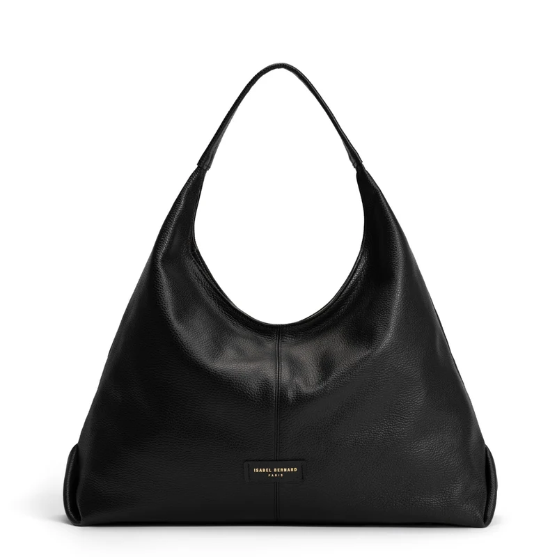 Isabel Bernard Honoré Grace schwarze Leder-Schultertasche aus Kalbsleder IB25093-001