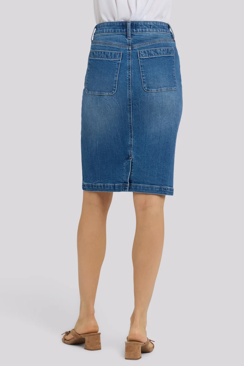 High Rise Denim Skirt | Wild River