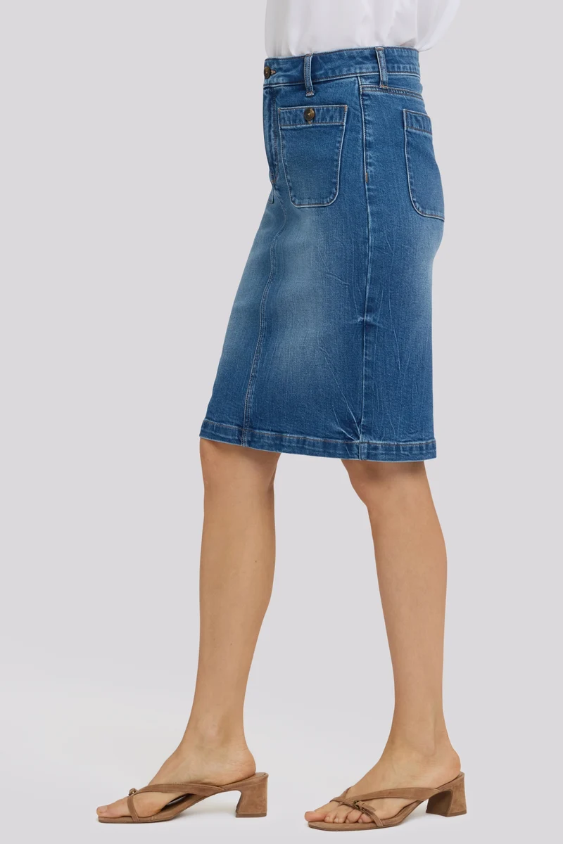 High Rise Denim Skirt | Wild River