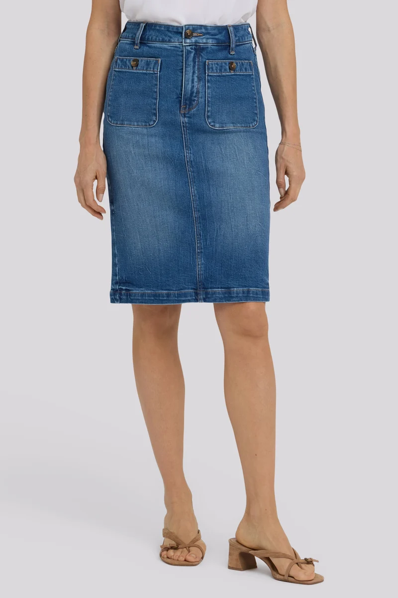 High Rise Denim Skirt | Wild River