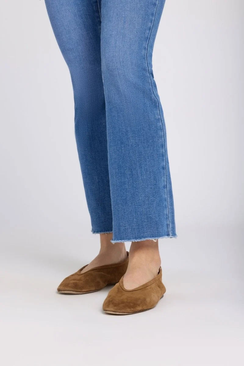 Billie Mini Bootcut Ankle Jeans mit High Rise | Blue Paradise