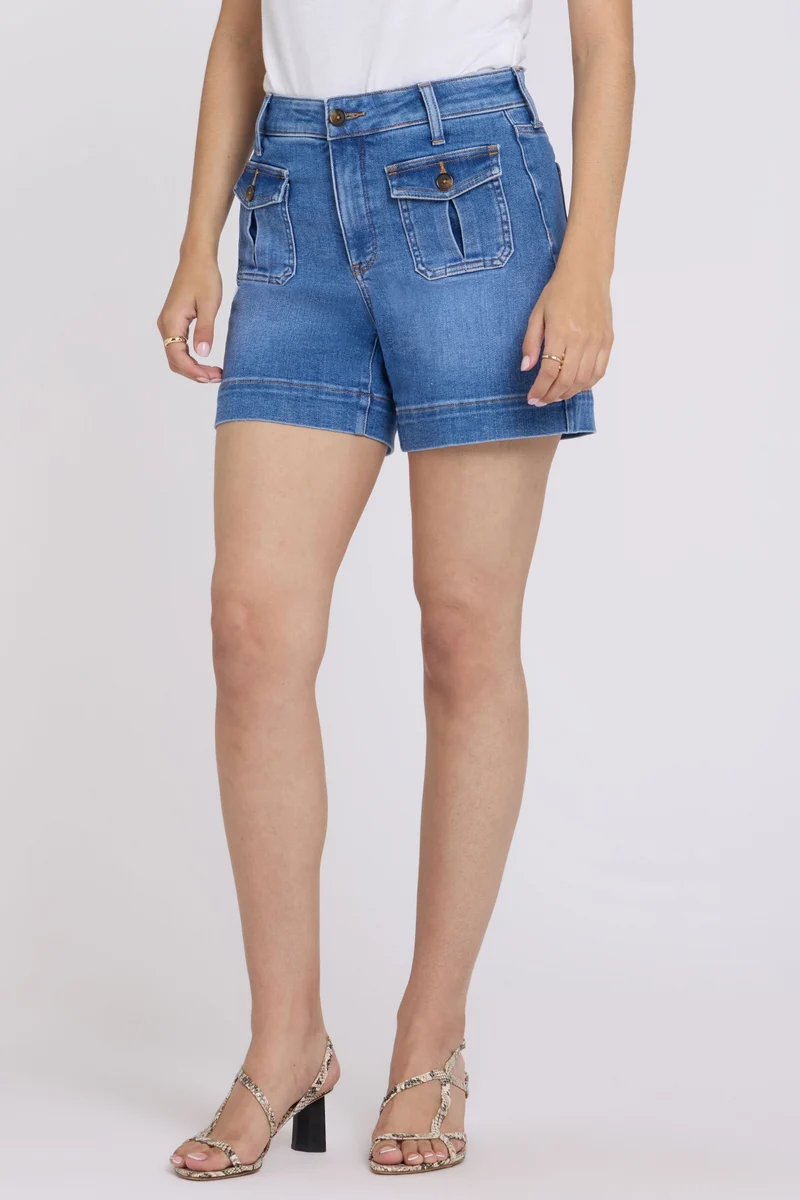 Berkyn Relaxed Denim Shorts mit High Rise | Blue Paradise