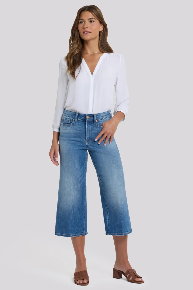 Brigitte Wide Leg Capri Jeans mit High Rise | Pacifica