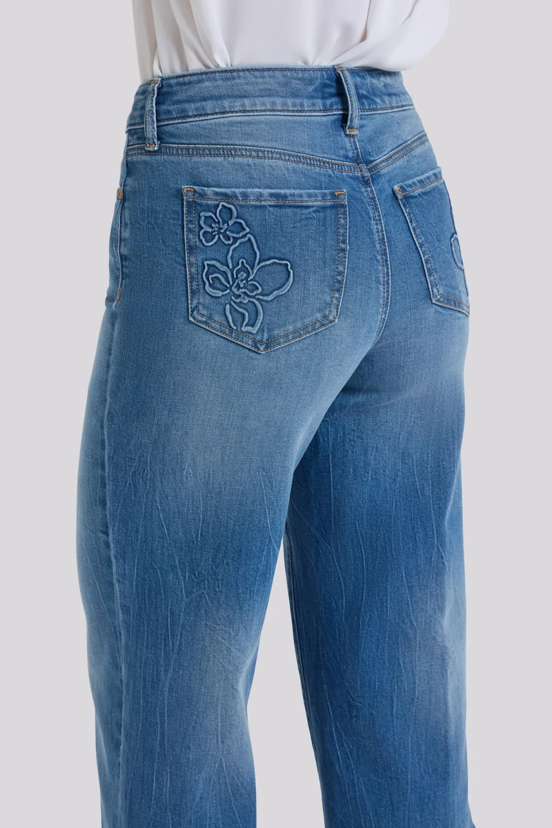 Brigitte Wide Leg Capri Jeans mit High Rise | Pacifica
