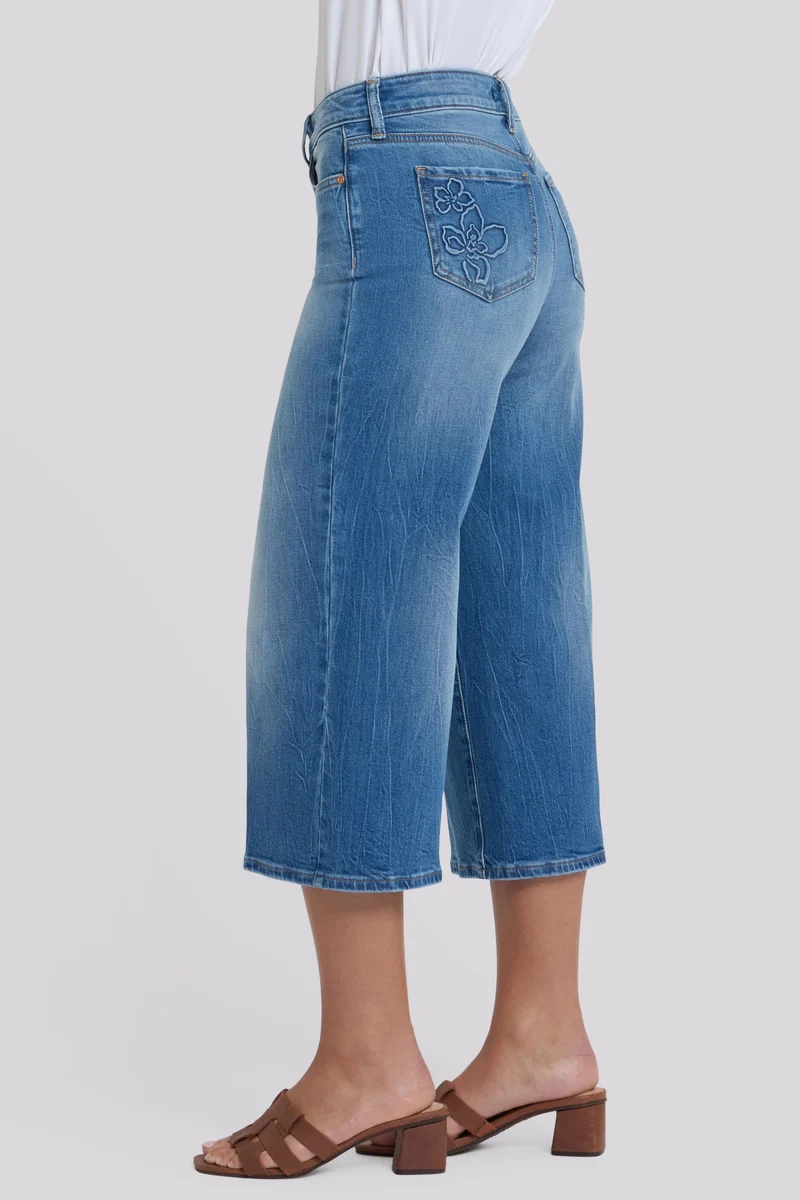 Brigitte Wide Leg Capri Jeans mit High Rise | Pacifica