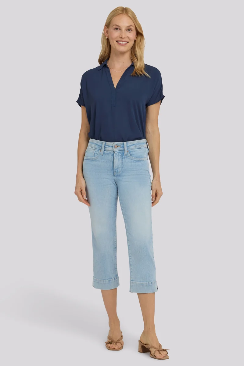 Marilyn Straight Crop Jeans In Re-New Denim | Keys View