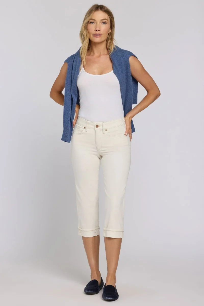 Marilyn Straight Crop Jeans | Vintage White