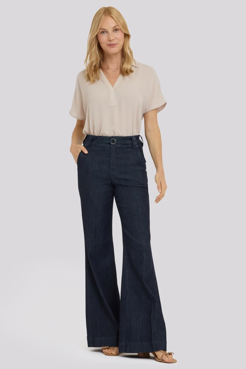 Mia Palazzo Jeans mit High Rise | Rinse