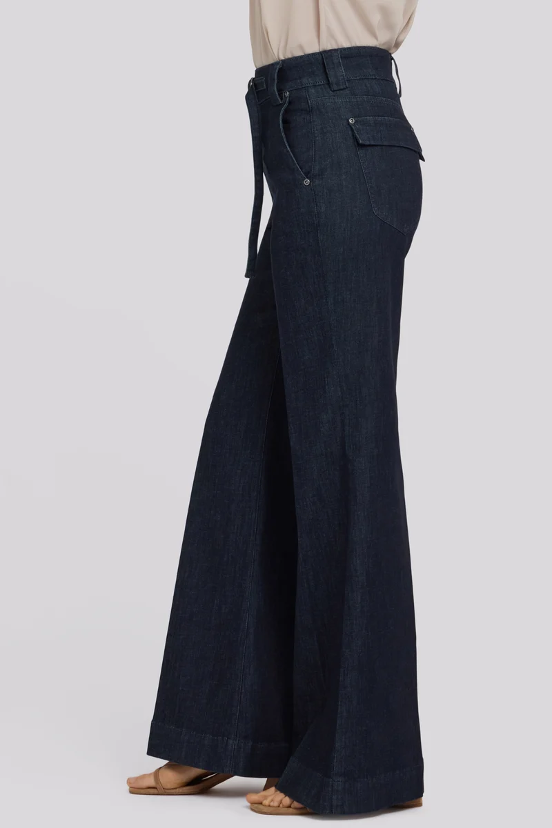 Mia Palazzo Jeans mit High Rise | Rinse