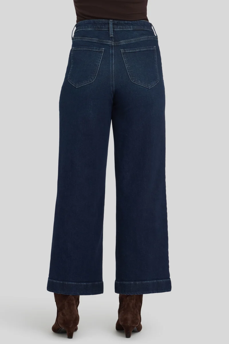 Teresa Wide Leg Ankle | Blacken Blue