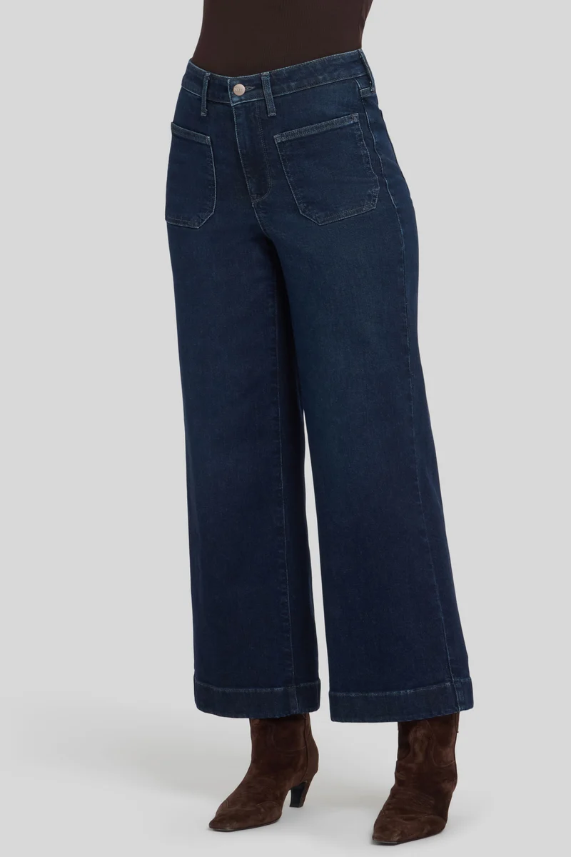 Teresa Wide Leg Ankle | Blacken Blue