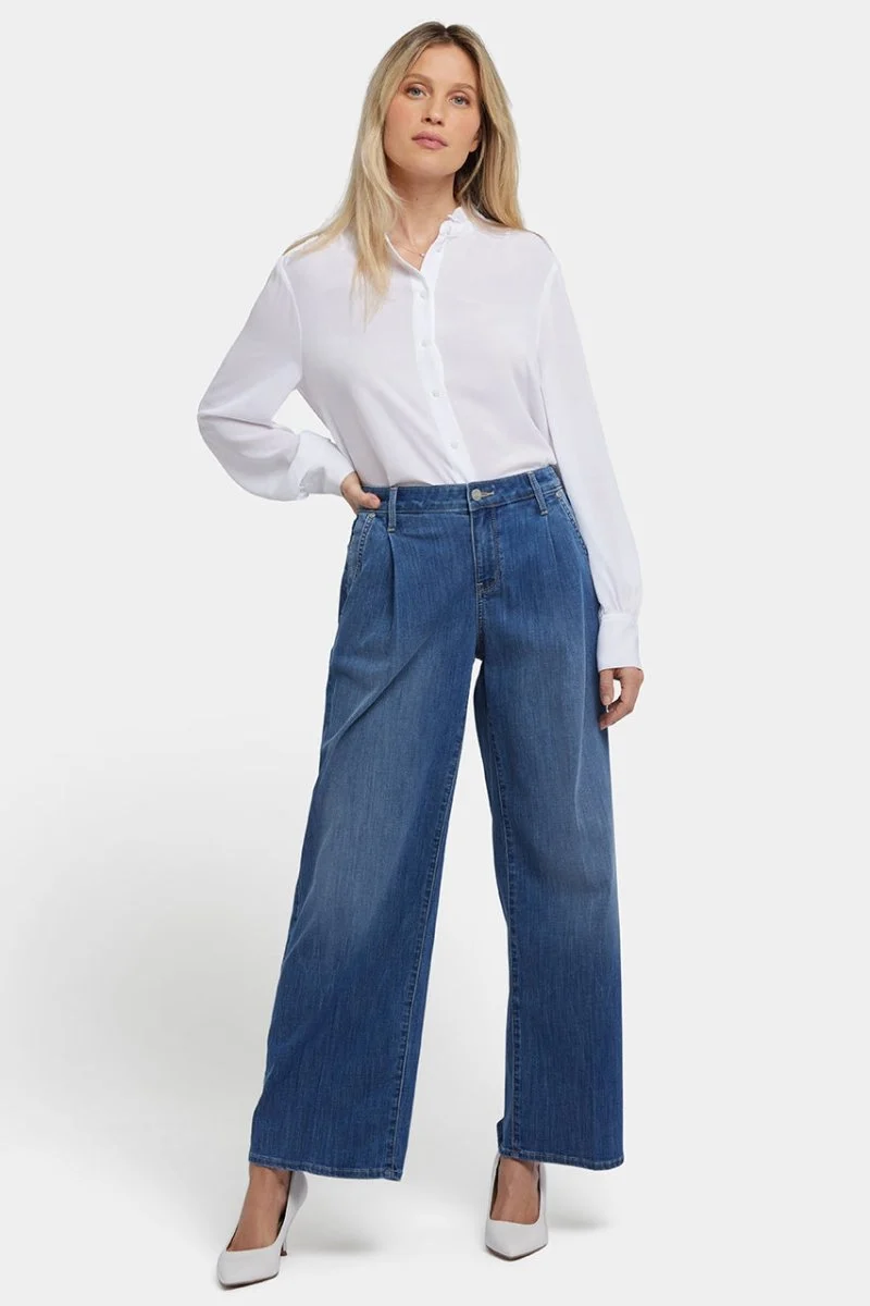 Teresa Wide Leg Ankle Jeans | Romantic Indigo