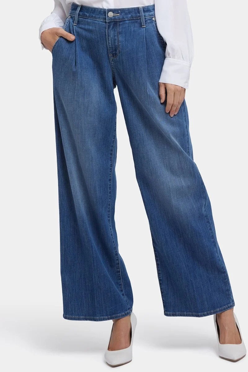 Teresa Wide Leg Ankle Jeans | Romantic Indigo