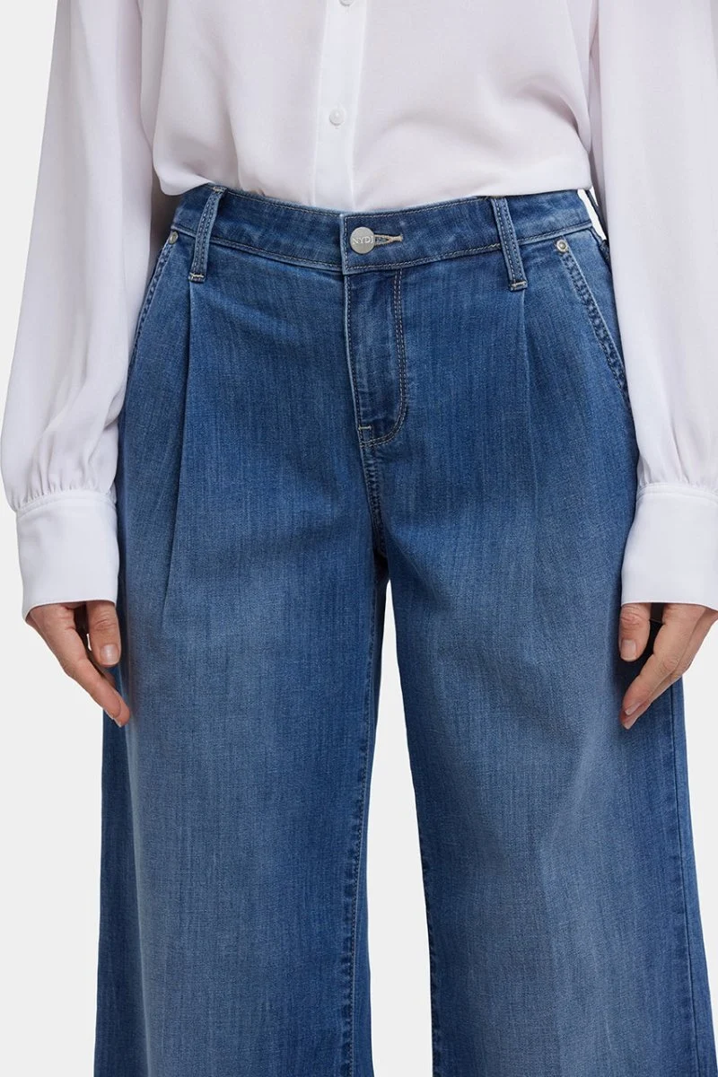Teresa Wide Leg Ankle Jeans | Romantic Indigo