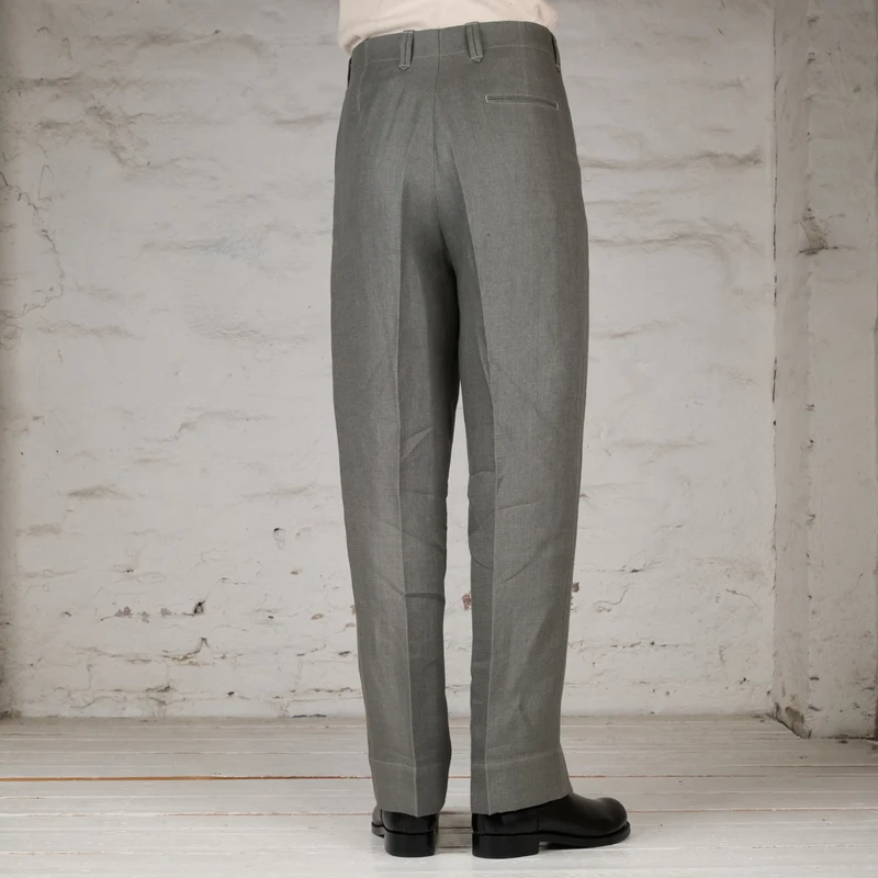 Pier Trousers Double Face Linen Serge Sage