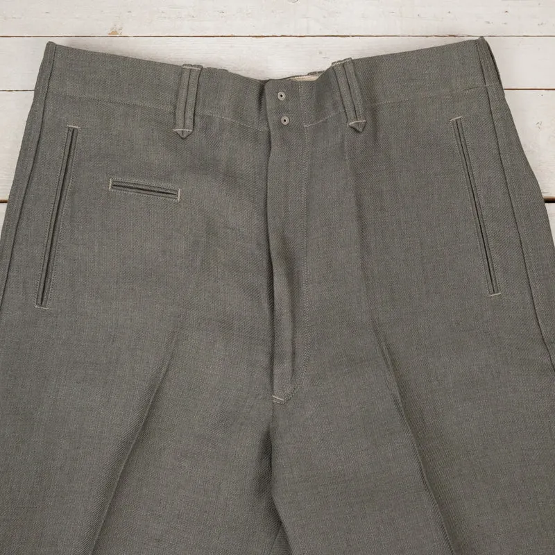 Pier Trousers Double Face Linen Serge Sage