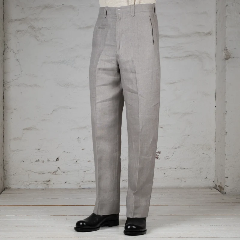 Pier Trousers Double Face Linen Serge Natural