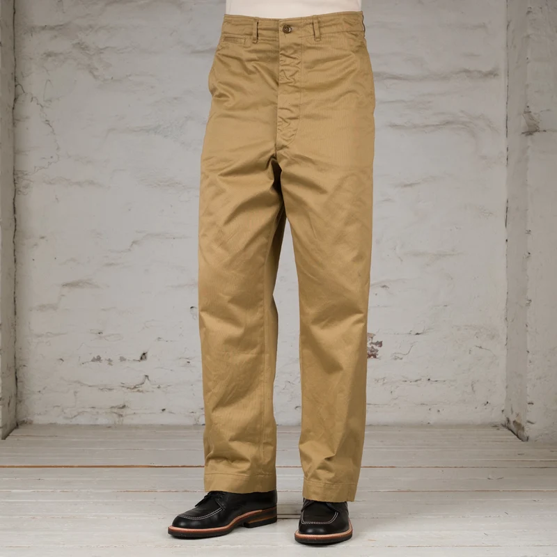 Vintage Fit Army Trousers Khaki