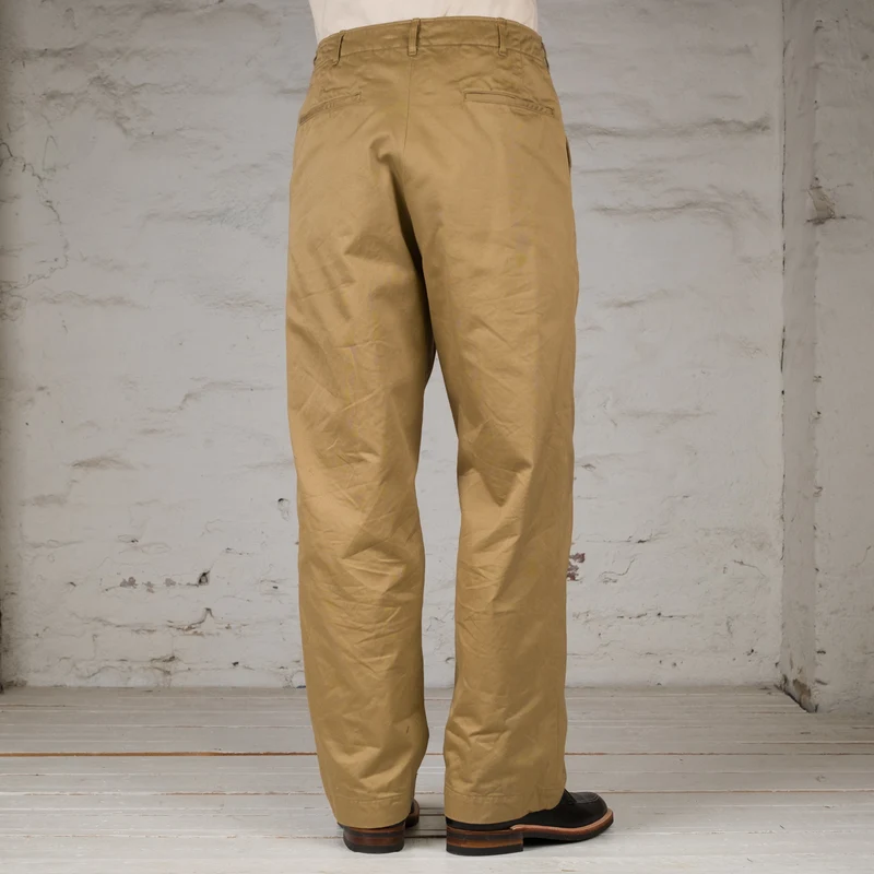 Vintage Fit Army Trousers Khaki