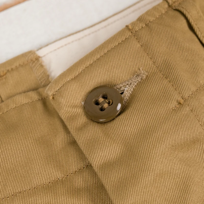 Vintage Fit Army Trousers Khaki