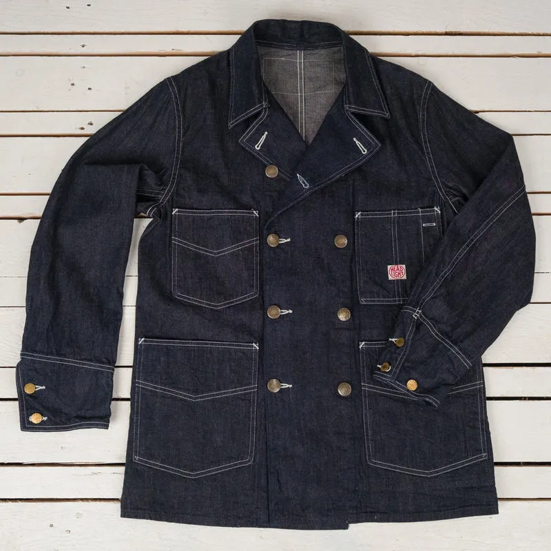 Headlight 9.5 oz. Special Weave Denim Double Breasted Coat