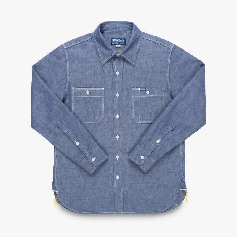 IHSH-21-BLU 10 oz. Chambray Work Shirt