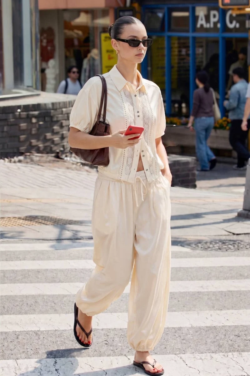 Lace Crepe Shirt