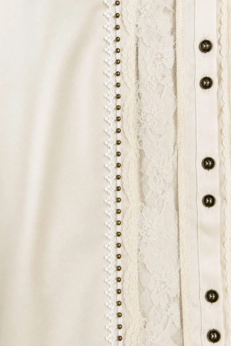 Lace Crepe Shirt
